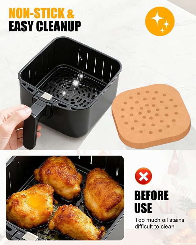 230PCs Air Fryer Liners For Chefman 2QT Mini Airfryer, Parchment Paper gallery