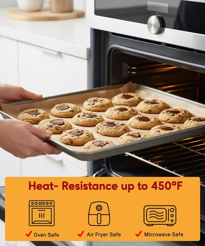 200 Pcs Parchment Paper Baking Sheets, 12x16.5 Inches 12" x 16.5", Brown gallery