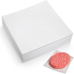 300Pcs Burger Patty Paper, 7×7 Inch Parchment Paper Squares for Burger Press, U