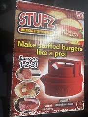 STUFZ Burger Stuffer Hamburger Maker Stuffed Patty Press BBQ As Seen On TV!