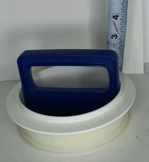 Vintage Tupperware Hamburger Press Ring Stack Blue gallery