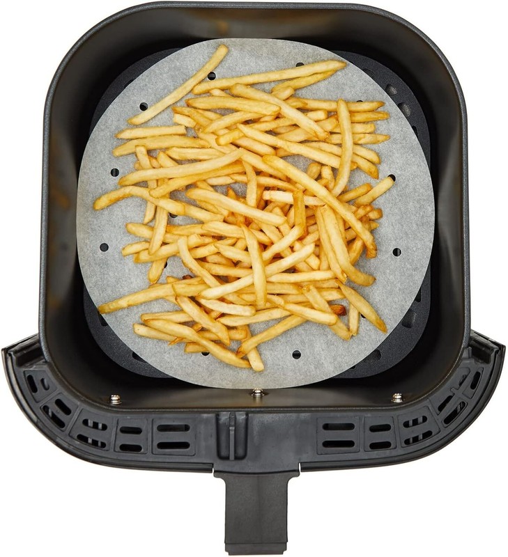 Juvale 100 Pack Round Air Fryer Liners with Holes for 8 inches, White, 8 Inch gallery