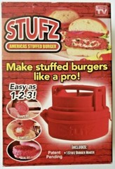 Stufz Stuffed Burger Press – Hamburger Patty Maker – As Seen On TV. RED