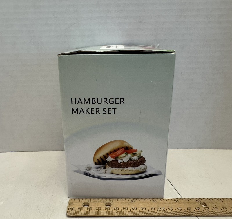 Miles Kimball Hamburger Maker Set Patty Press + 4 Storage Containers + Box gallery
