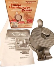 Weston Single Hamburger Press 4-3/8″ Diameter Adjustable Patty Thickness