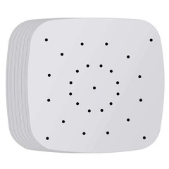 200pcs 8.5inch Square Perforated Parchment Paper 8.5 inch/21.6cm, White