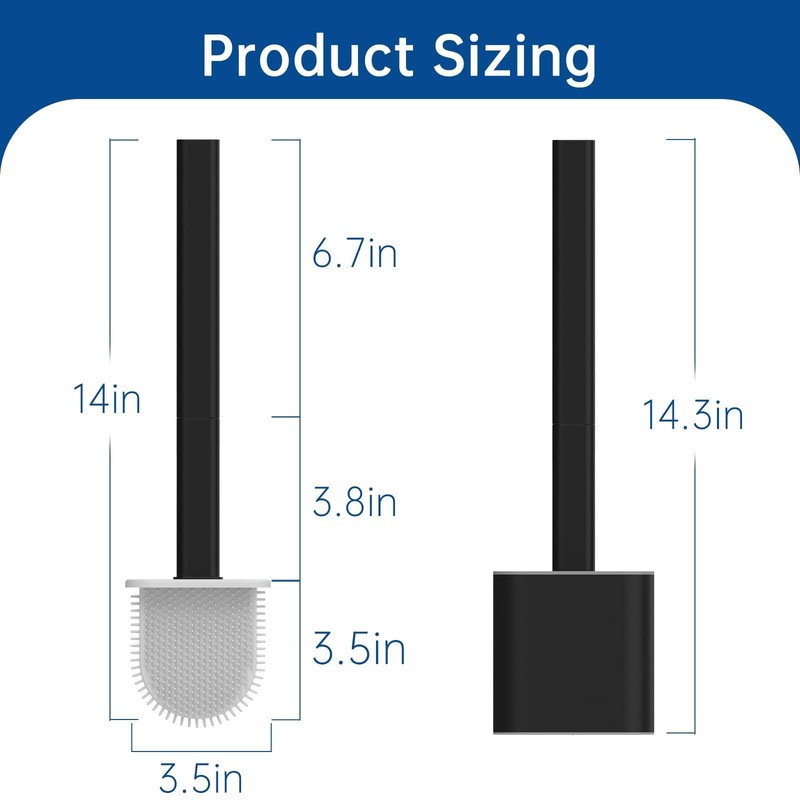 TEITEAI RV Toilet Bowl Brush - Silicone Bristles, Gentle on Toilets | Wall-Mo... gallery