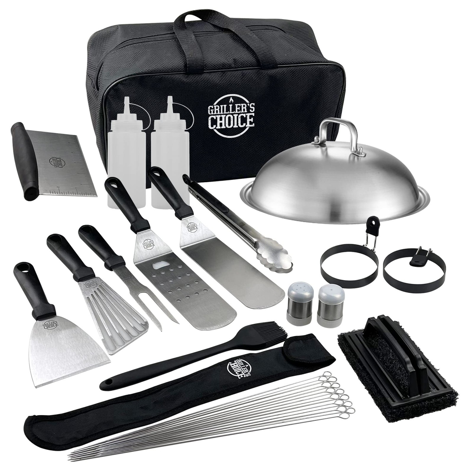 Grillers Choice 32 Piece Griddle Accessories Set Metal Spatulas - Commercial ... gallery