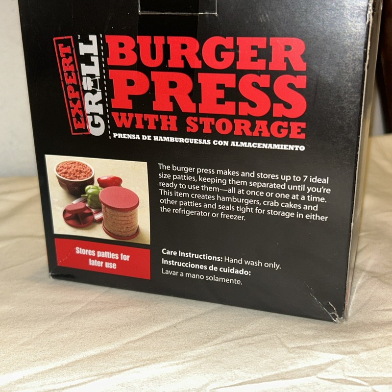 Expert Grill Burger Press with Storage - Makes & Stores 7 Perfect Patties gallery