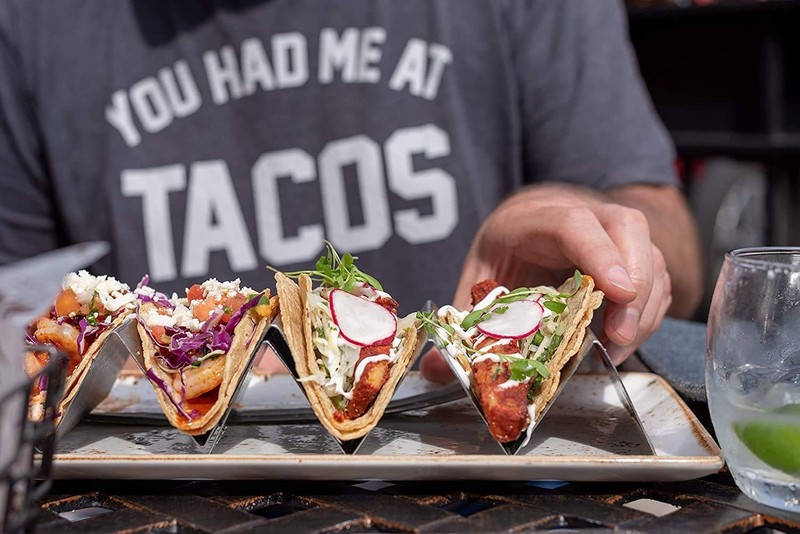 Metal Taco Holder - Stainless Steel Taco Trays- Dishwasher, Oven, and Grill S... gallery