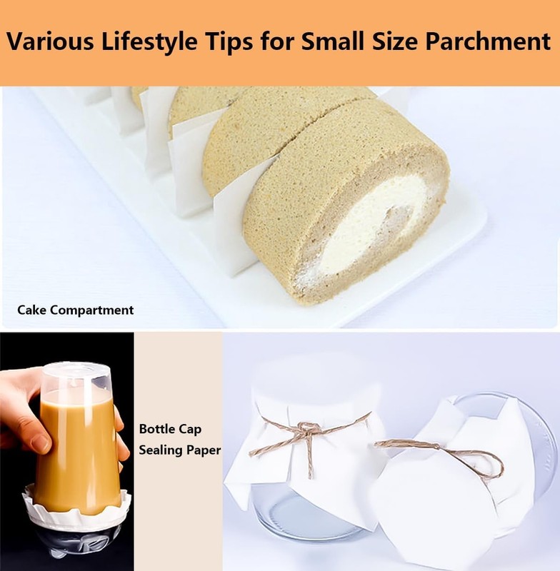 100Pcs 6" x Unbleached Parchment 6"X6" 100Pcs, White Square gallery
