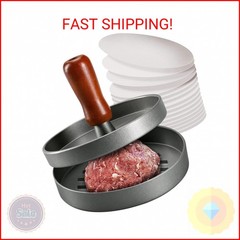 PIQUEBAR Burger Press Patty Maker Stainless Steel Hamburger Patty Press Mold Woo