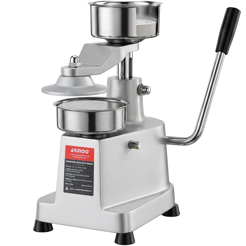 Commercial Burger Patty Maker, 4 Inch Stainless Steel Heavy Duty Burger Press... gallery