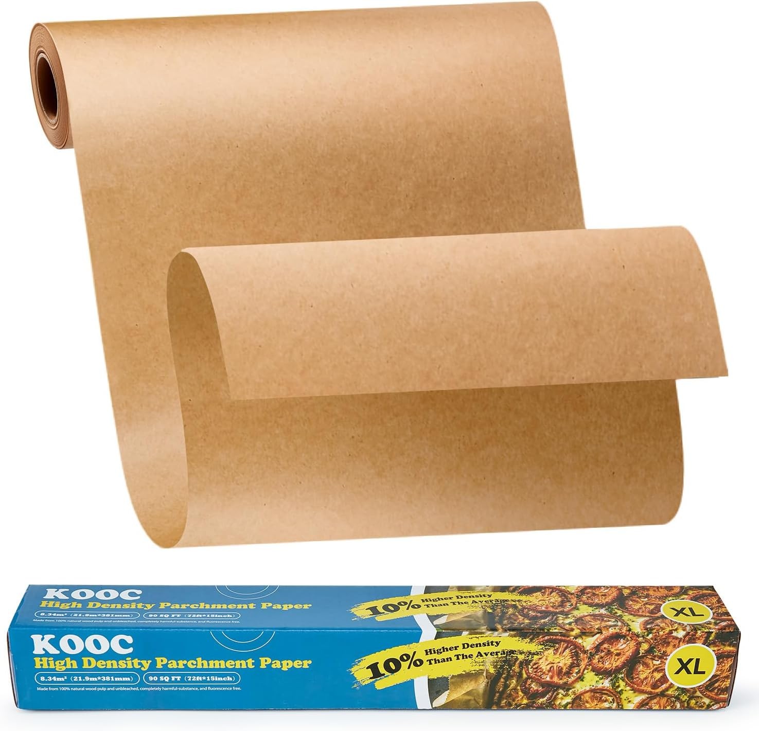 KOOC Premium 72-Feet Parchment Paper Roll - 15 in x 72 ft, XL (15-Inch Width) gallery