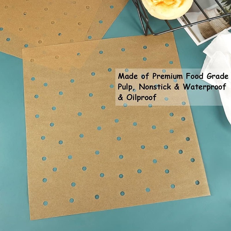 BYKITCHEN Air Fryer Oven Liners, 11x12 Inches, Nonstick 11x12inch, Brown gallery