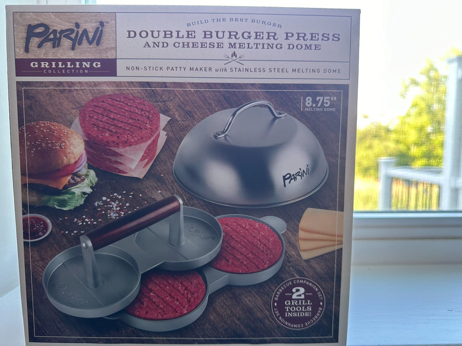 Parini double burger press and cheese melting dome free shipping gallery