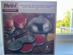 Parini double burger press and cheese melting dome free shipping