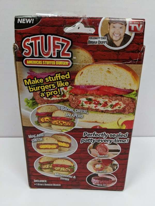 STUFZ Stuffed Burger Press Hamburger Maker As Seen On TV Easy To Use Brian Duffy gallery