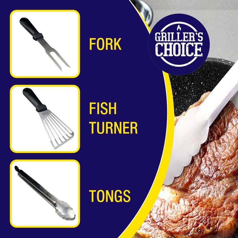 Grillers Choice 32 Piece Griddle Accessories Set Metal Spatulas - Commercial ... gallery