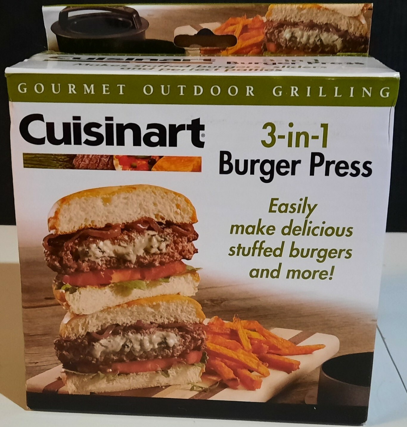 Cuisinart 3 in 1 Burger Press Stuffed Patty Maker Gourmet Outdoor Grilling Tool gallery
