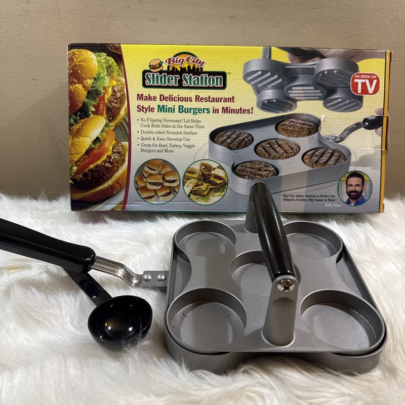 Big City Slider Station Mini Burger Cooking Pan Stove or Grill M-633 BRAND NEW gallery