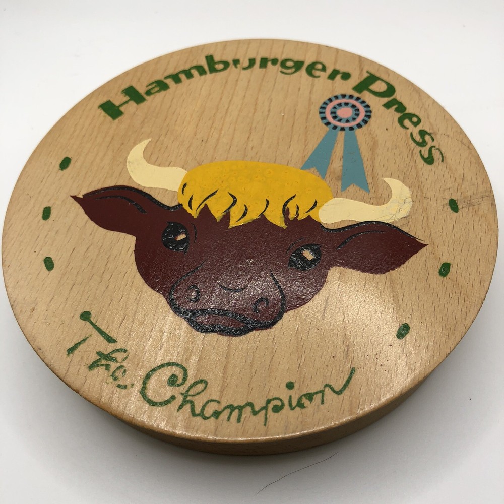 Vintage Wooden Hamburger Press Made in Japan **See description**