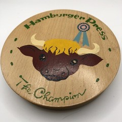 Vintage Wooden Hamburger Press Made in Japan **See description**
