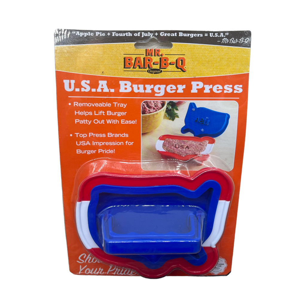 Mr. Bar-B-Q Original USA Burger Press NEW