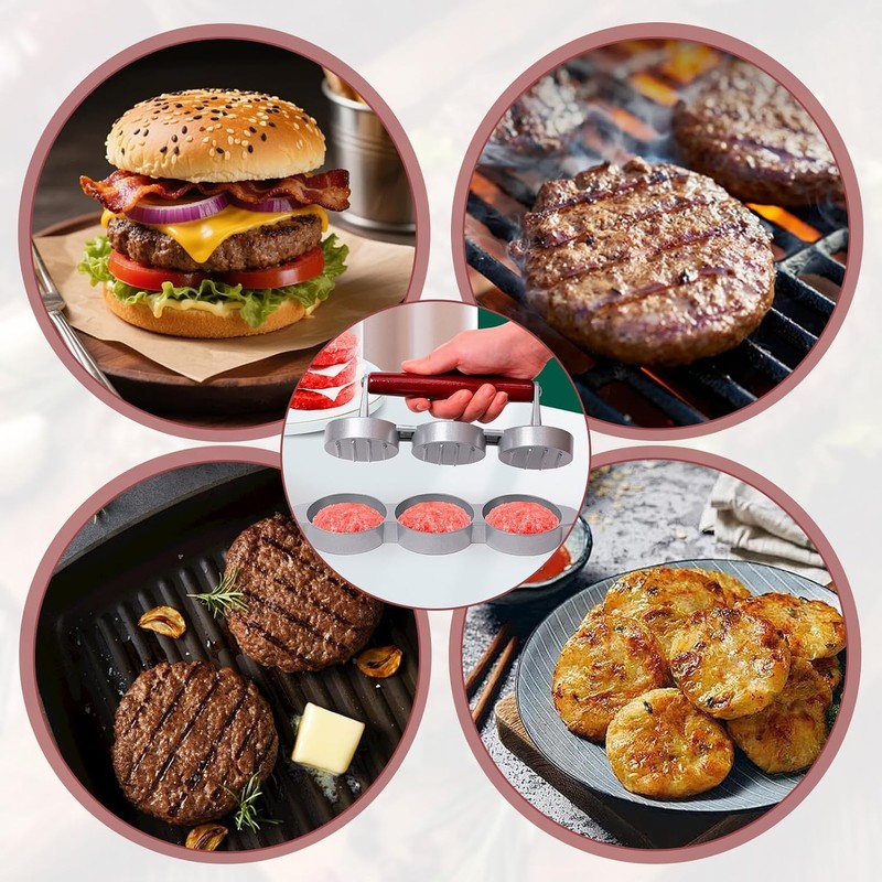 Mini Burger Press Sausage Patty Press Slider Burger Press To Make 3 Patties gallery