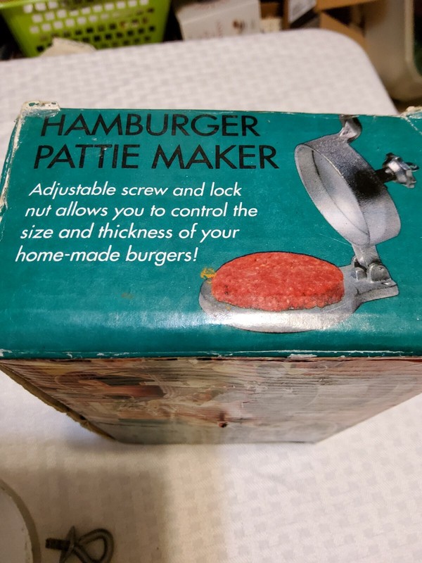 Heavy Cast Aluminum Hamburger Patty Maker By Lanin gallery