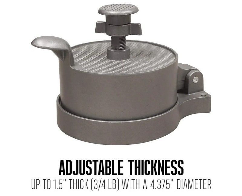 Weston Burger Press, Makes 4 1/2" Single, Non-stick Heavy-Duty Cast Aluminum gallery