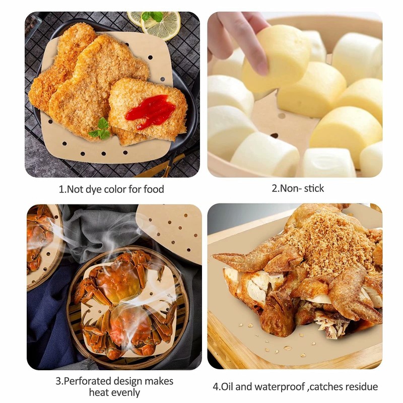 Air Fryer Parchment Paper Liners: 200PCS 8.5 inch Square inch, original gallery