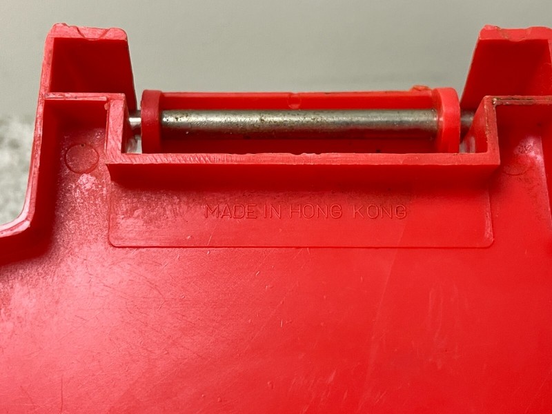 Vintage 4"x4" Kitchen Tool Hamburger Moulder Press Non-Stick Stuffed Red gallery