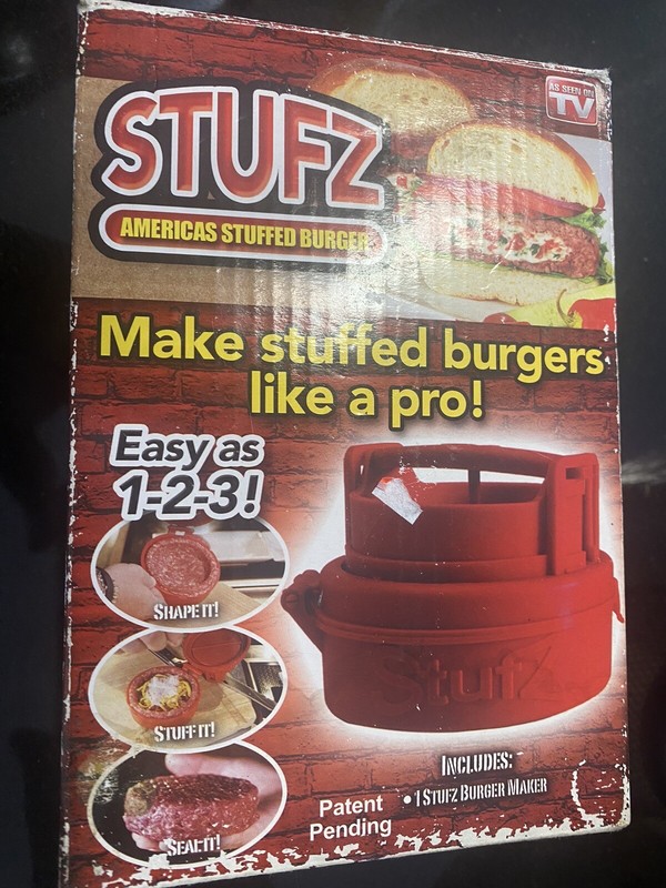 STUFZ Burger Stuffer Hamburger Maker Stuffed Patty Press BBQ As Seen On TV! gallery