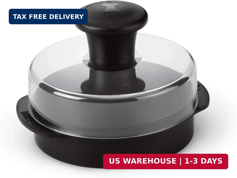 Weber Original Burger Press, Black - Creates Perfect Flat 1/4 lb & 1/2 lb Pattie