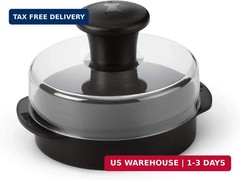 Weber Original Burger Press, Black – Creates Perfect Flat 1/4 lb & 1/2 lb Pattie