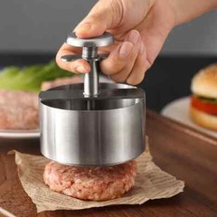 304 Stainless Steel Press Burger Patty Maker Pork Beef Burgers Manual Press Mold