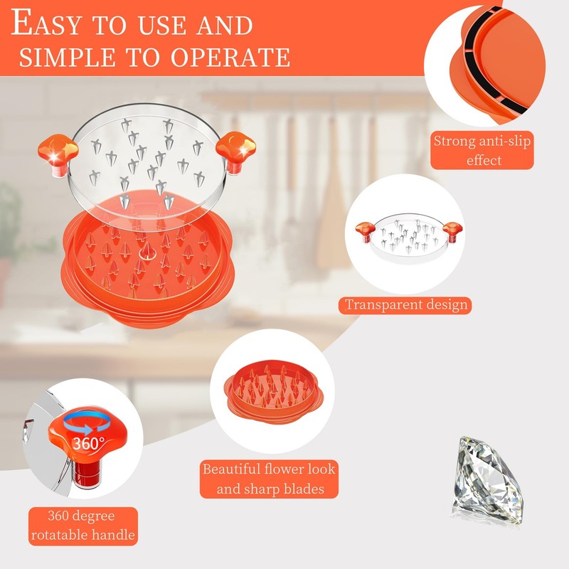 Vertdens Chicken Shredder, 10" Pro 10"L x 9"W x 3.5"H, Orange gallery