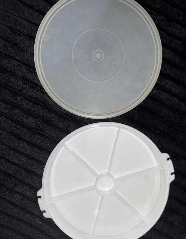 Tupperware White Plastic Large 7-Hole Burger Press Single Dishwasher Safe gallery
