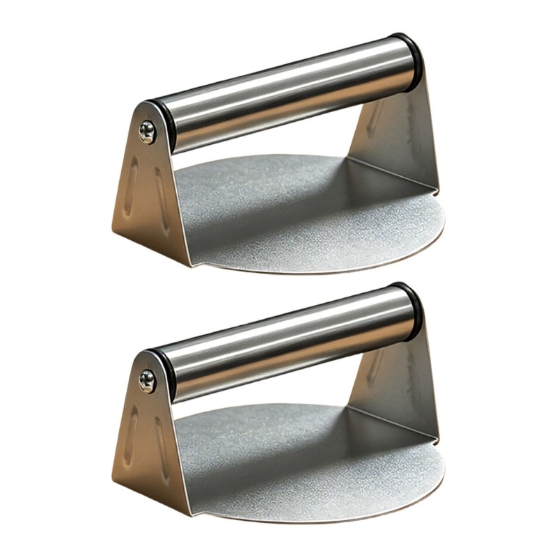 Burger Smasher Smash Burger Press with Smooth Plate Easy Grip Metal Handle gallery