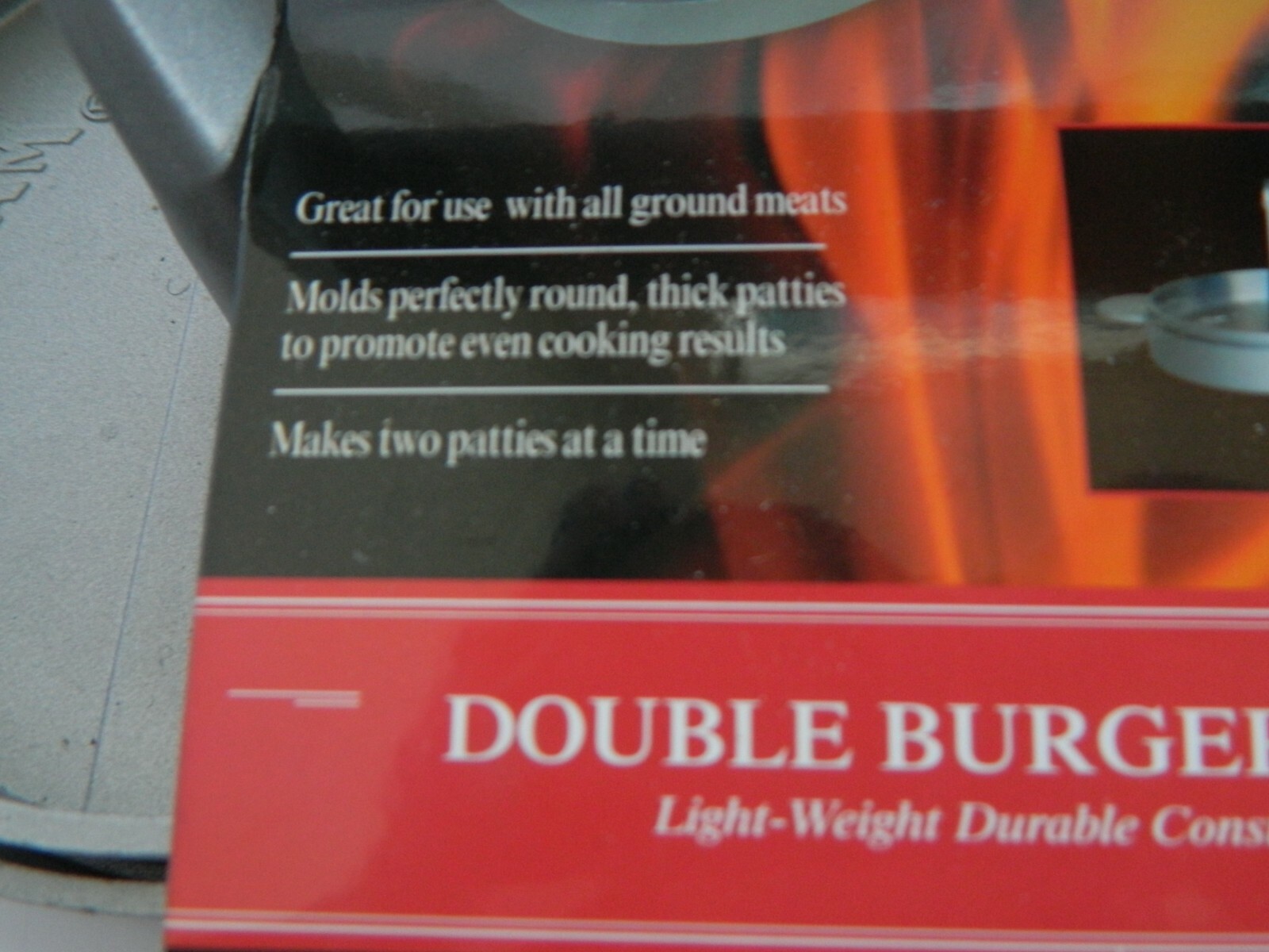 New Jim Beam Double Burger Press wsolid wood grip gallery