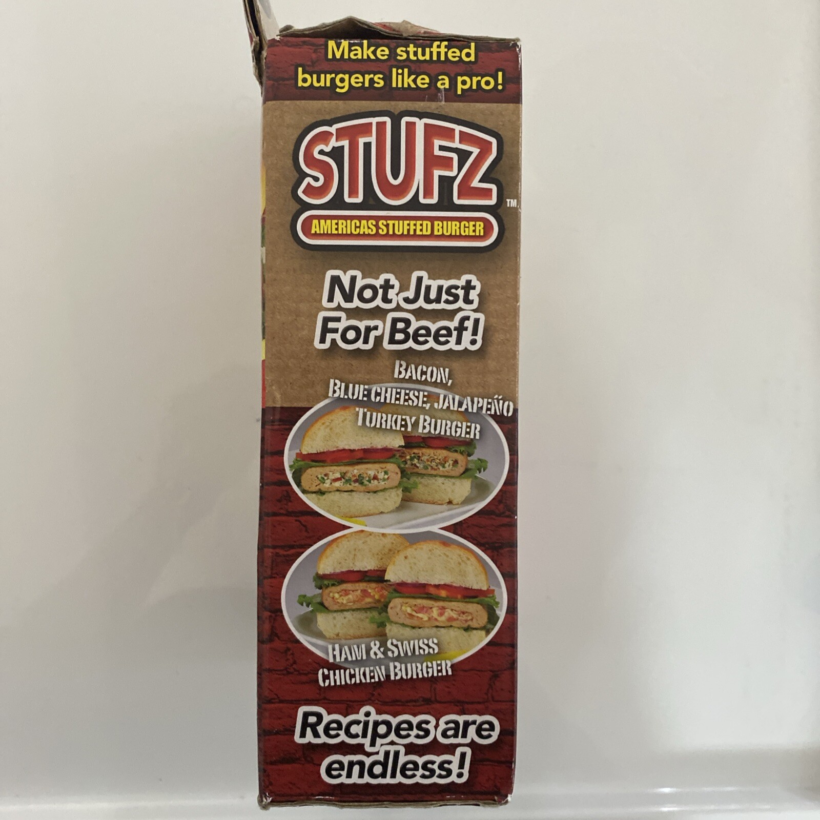 StufZ Burger Press As seen On TV, Make Stuffed Burgers Like a Pro-New Sealed Box gallery