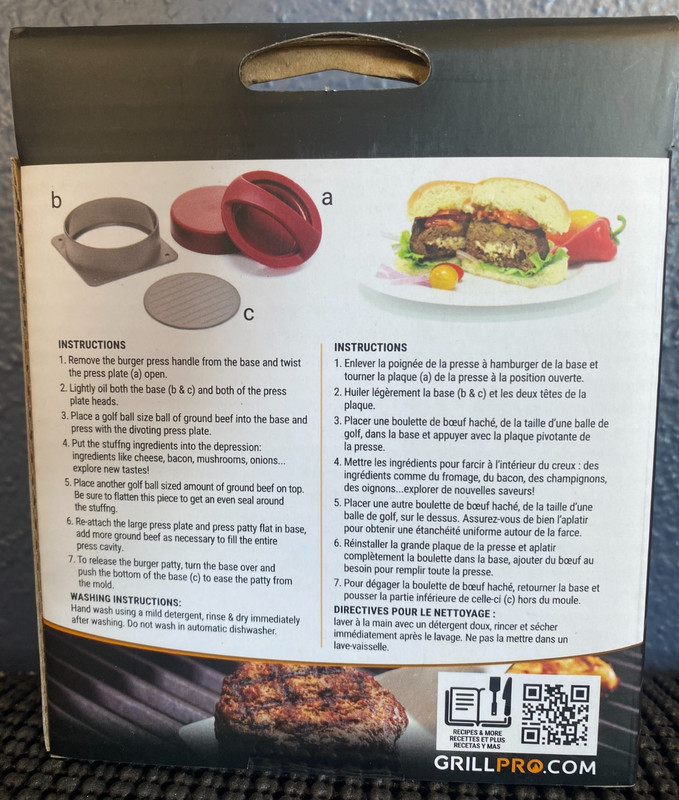 GrillPro 3-in-1 Stuffed Burger Press Gourmet Patty and Slider Maker gallery