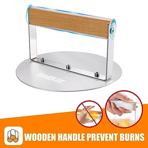 Stainless Steel Smashed Burger Press 6 Inch Round Burger Smasher Griddle Hamburg gallery
