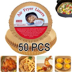 Air Fryer Liners Disposable 50-Pack – Non-Stick Parchment Paper middle, 50pcs