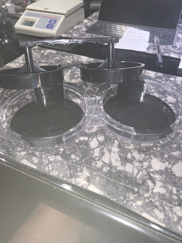 Double Burger Patty Press Plastic Clear Black Kitchen Gadget Tool gallery