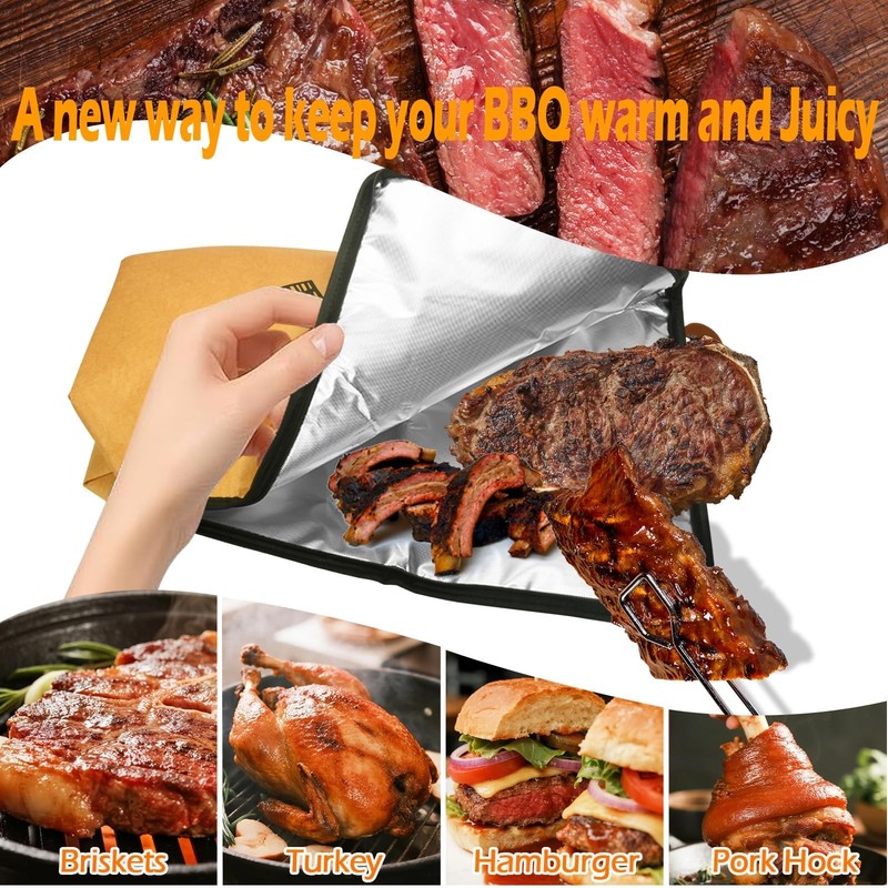 BBQ Blanket for Resting Meat Bag 21" Brisket Blanket Barbecue Tool Sets with ... gallery