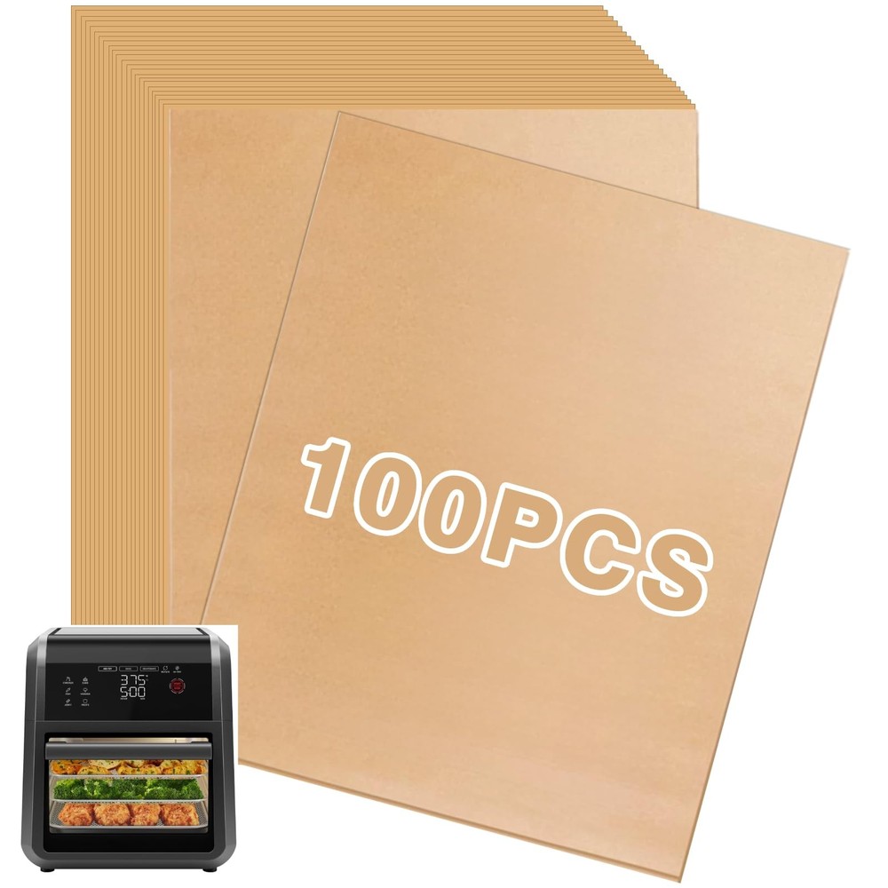 Air Fryer Liners Disposable, 100Pcs Parchment Paper Compatible 10X11 inches