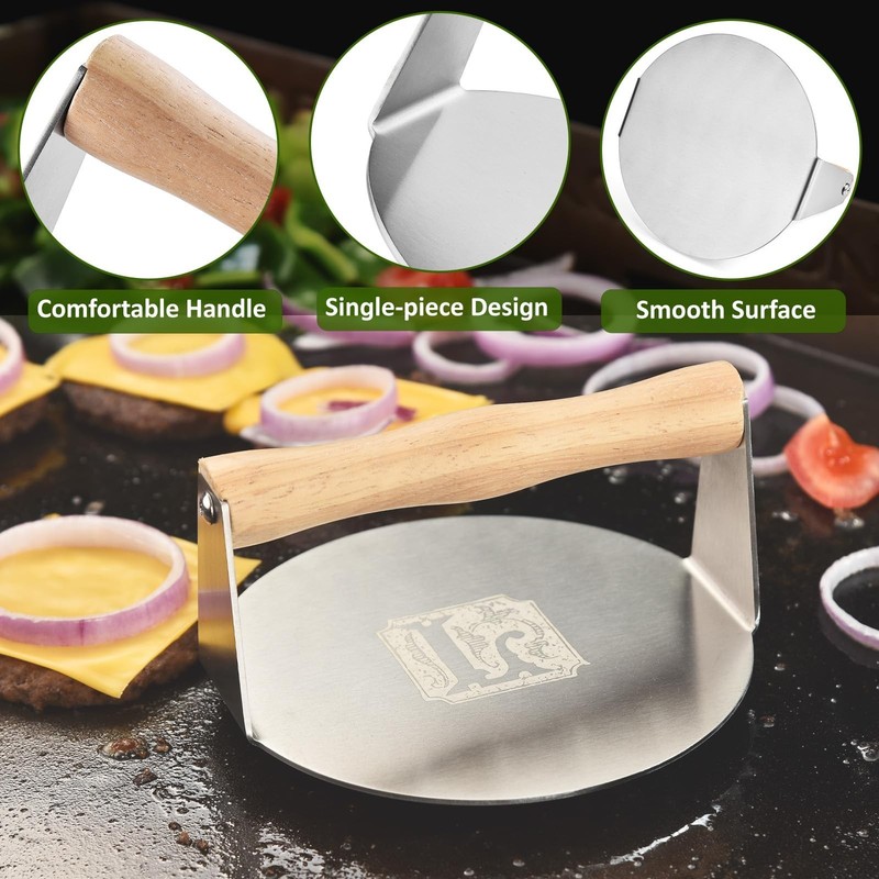 RTT Stainless Steel Burger Press-Engraved Letter Customized Gift idea,6 inch ... gallery