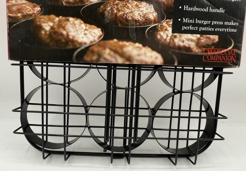 Charcoal Companion Mini Burger Basket & Mini Burger Press Set gallery